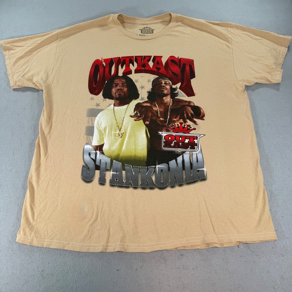 Outkast Stankonia Graphic Tee Mens Large‎ Tan Hip Hop Tracklist